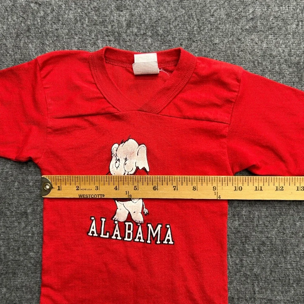 Vintage University Of Alabama Toddler Shirt‎ Red Single Stitch Size 4